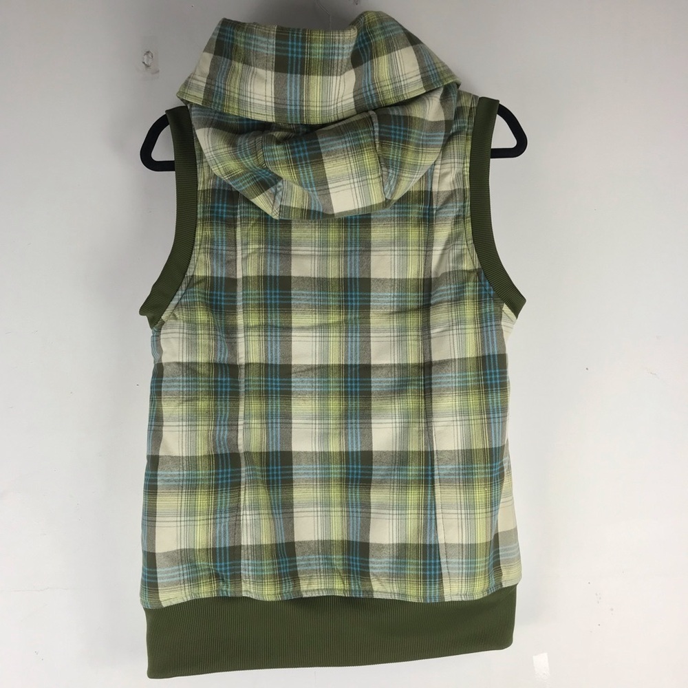 Burton Women’s Dryride Cotton Plaid Full Zip Vest Hoodie Size M. - Picture 4 of 7